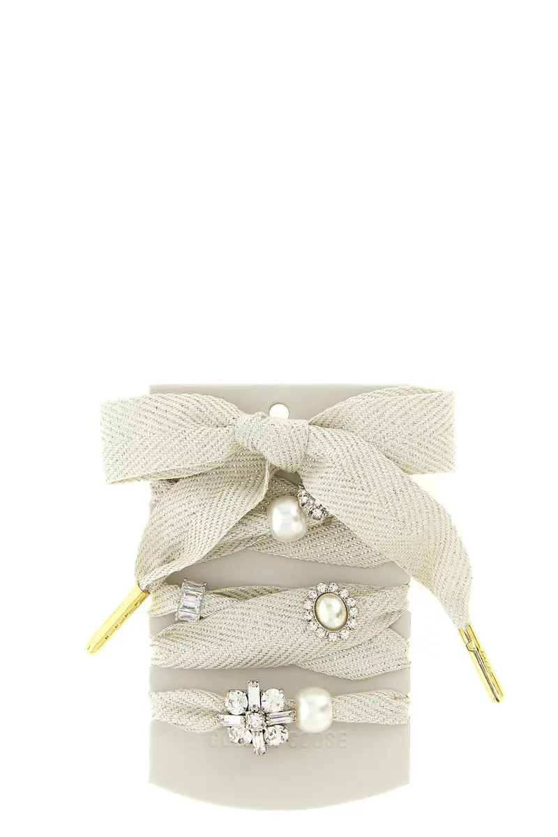 Lacci Per Scarpe Skin Sparkling Bianco