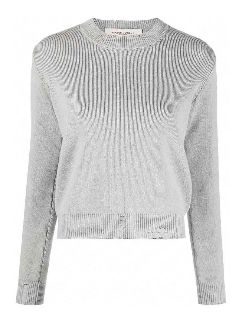 Maglia effetto used Grigio