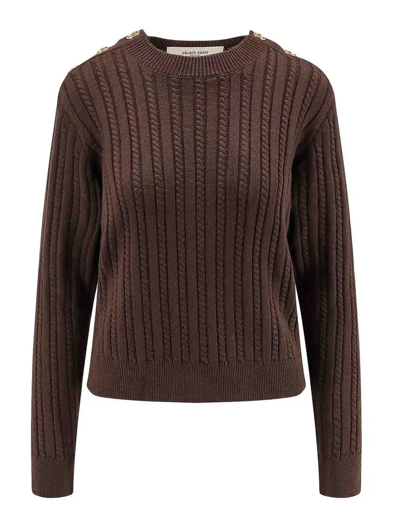 Maglia Ofra In Lana A Trecce Cammello