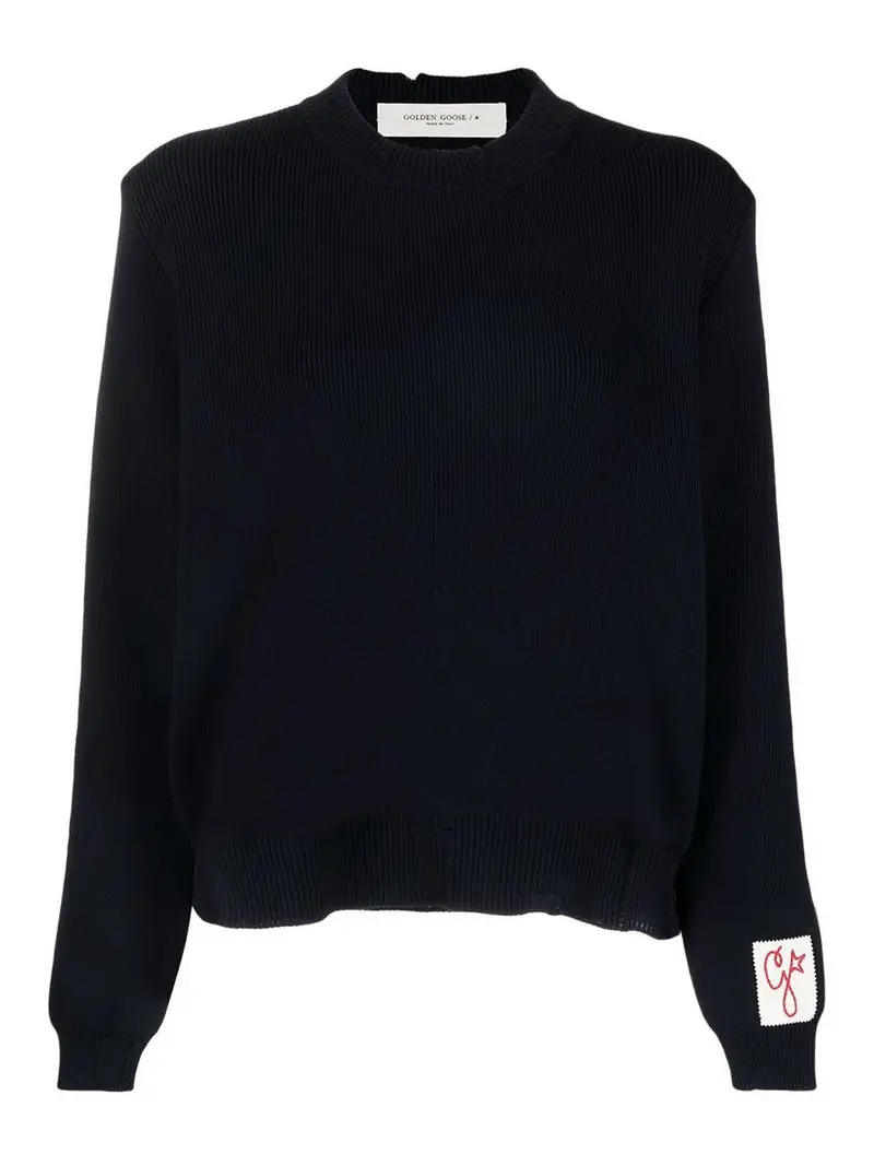 Maglione con logo Blu