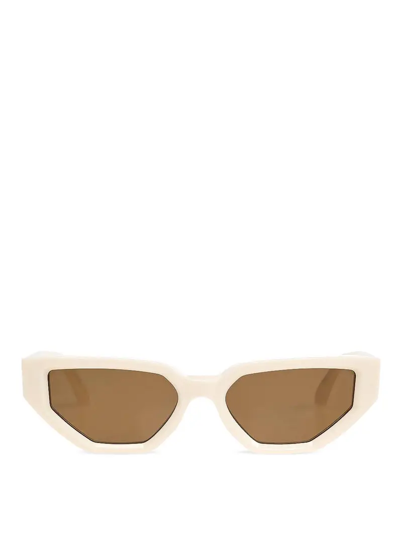 Occhiali da sole a occhio di gatto Bianco