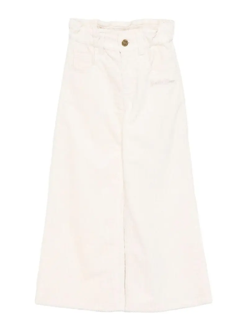 Pantalone A Coste Crema