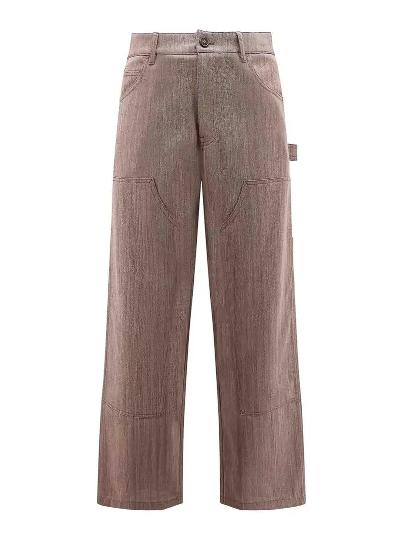 Pantaloni Marley In Misto Lana Vergine Marrone