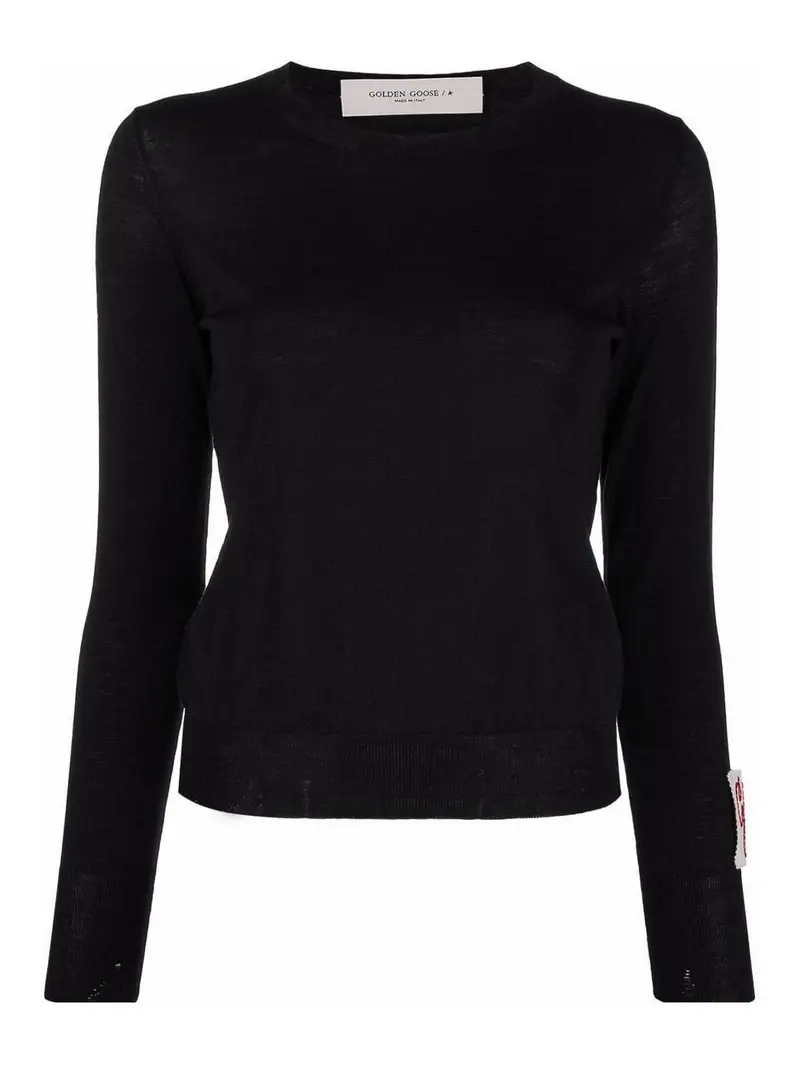 Pullover in maglia Nero