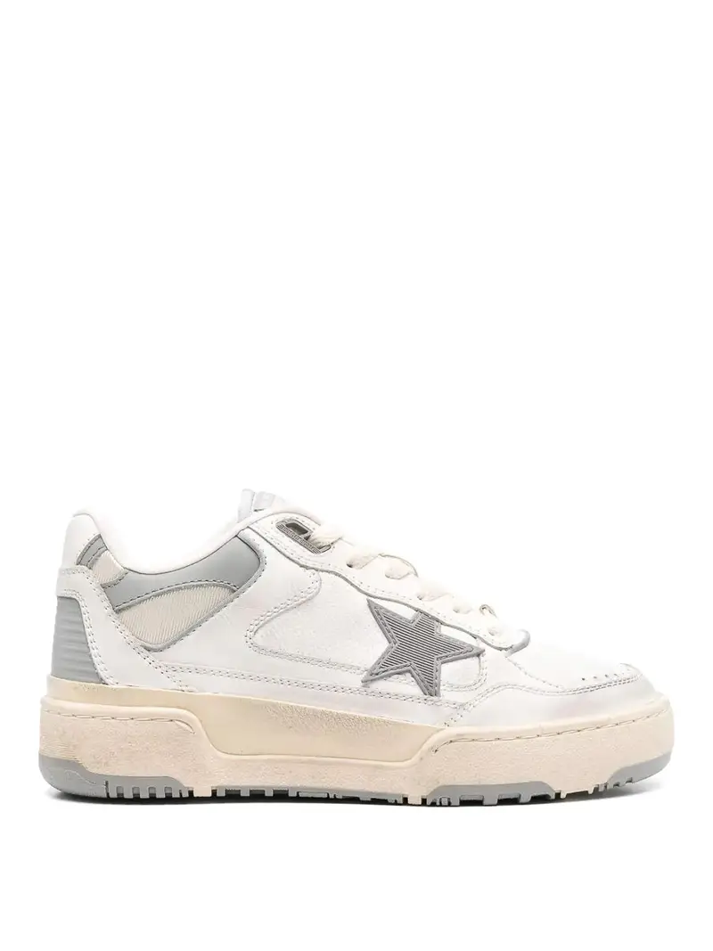 Quaranta2 sneaker in pelle e tessuto Bianco