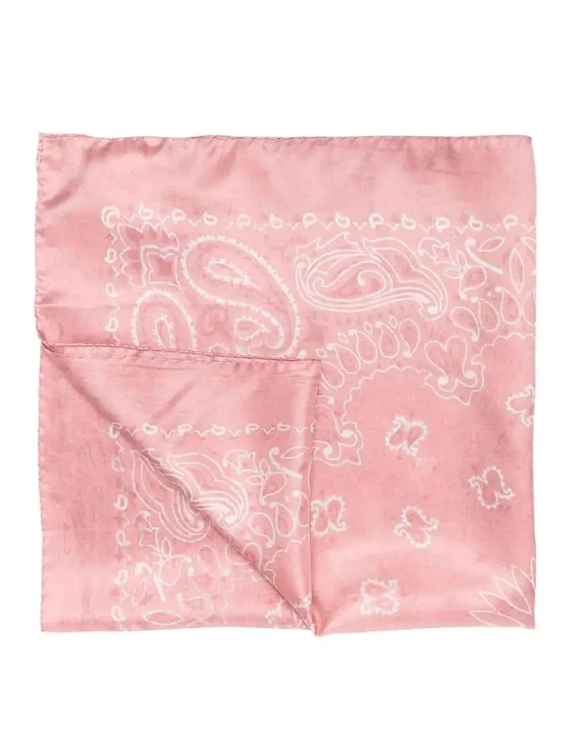 Sciarpa bandana in seta Rosa