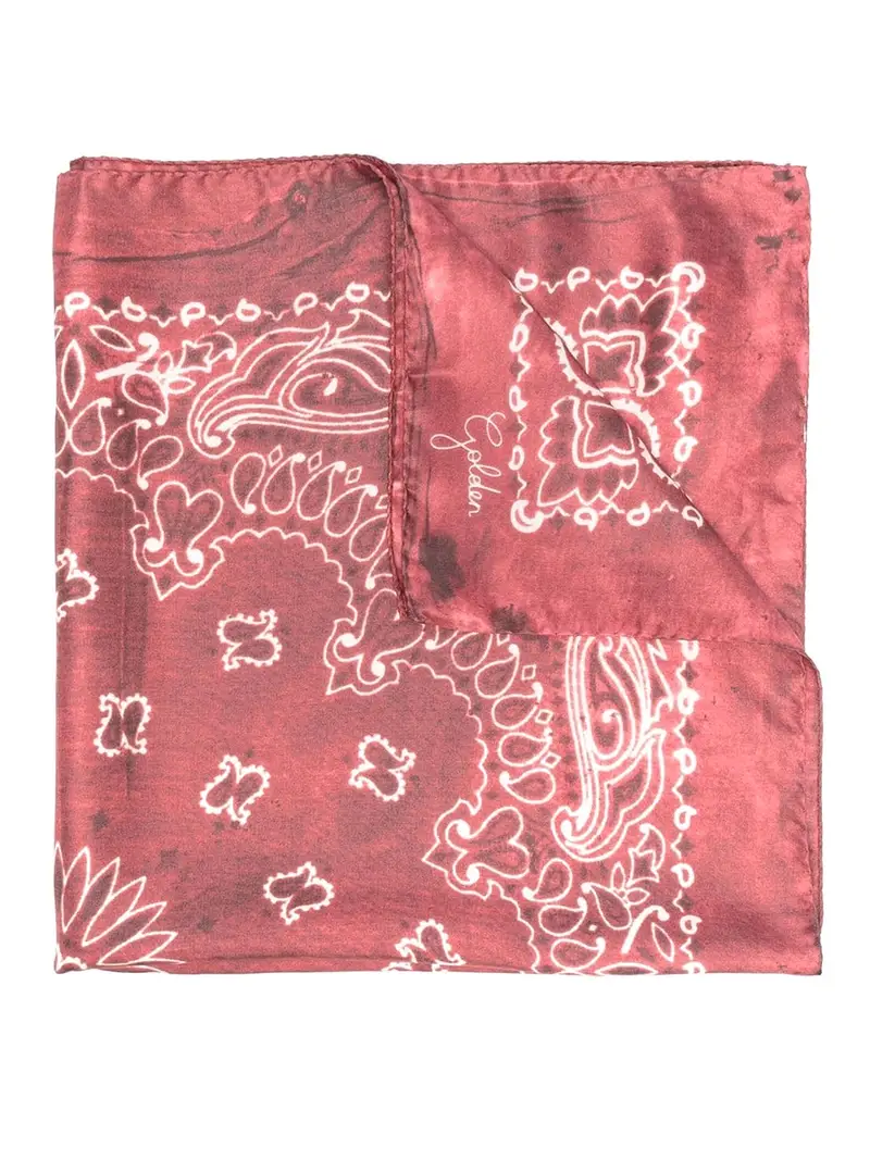Sciarpa con stampa Paisley Rosso