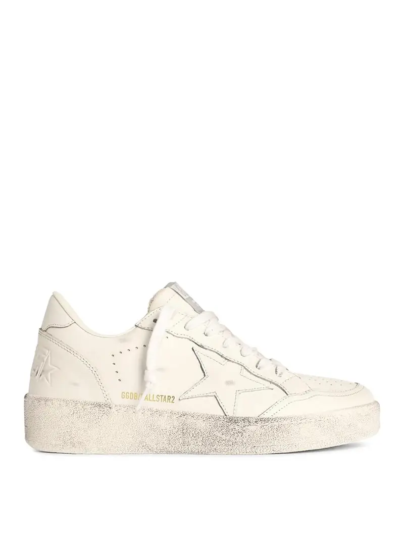 Scneaker Ball-Star 2 in pelle bianca Bianco