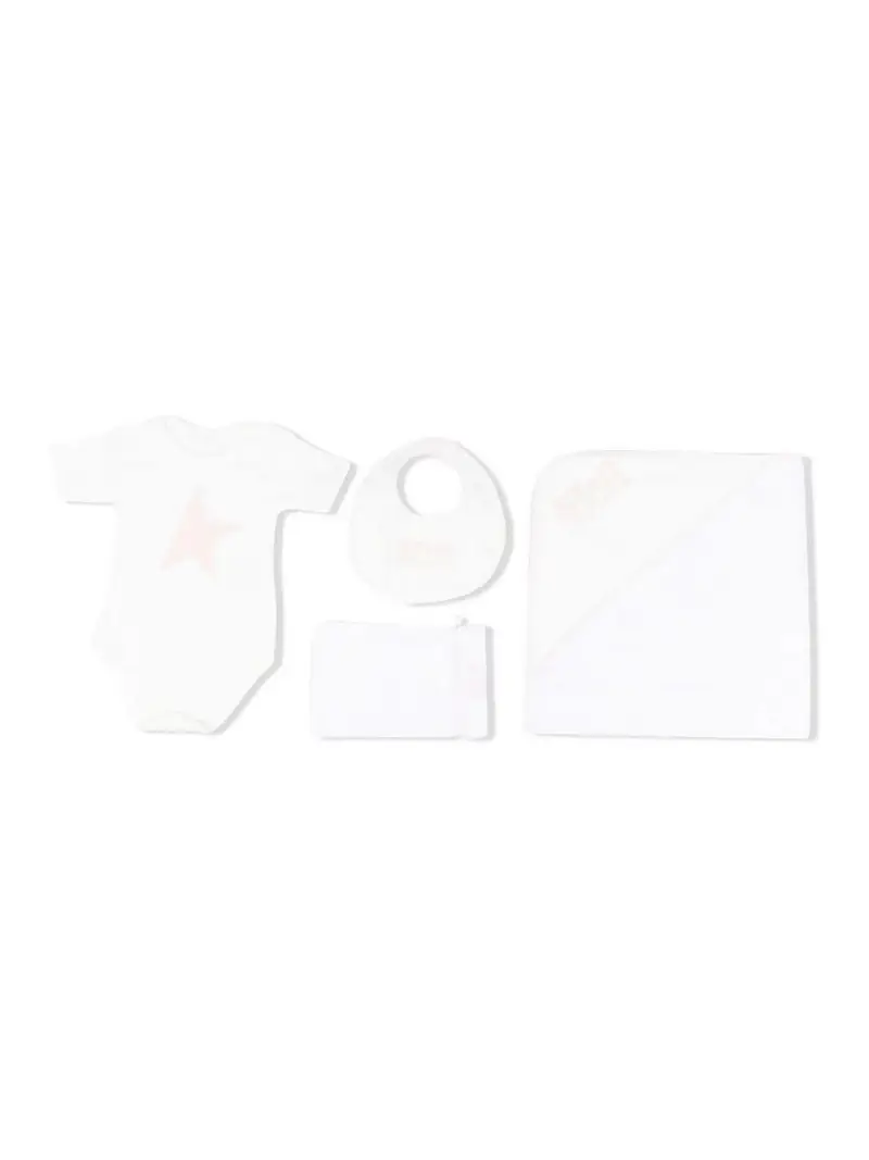 Set body con stampa di stelle Bianco