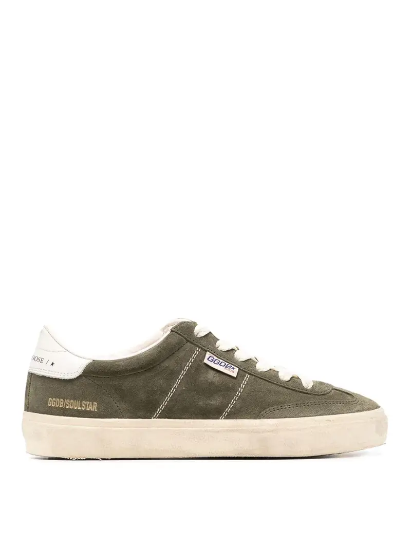 Sneaker in pelle scamosciata Verde Scuro