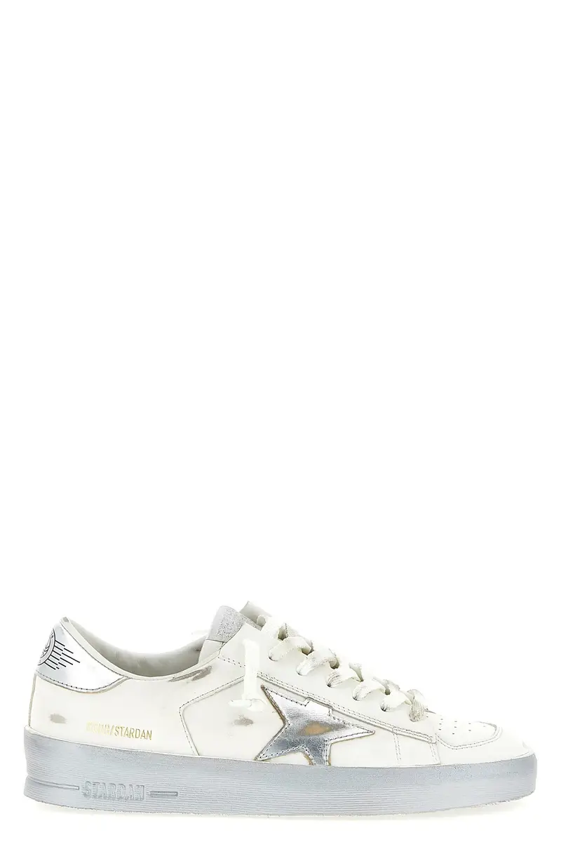 Golden Goose Sneakers Stardan Argento in pelle