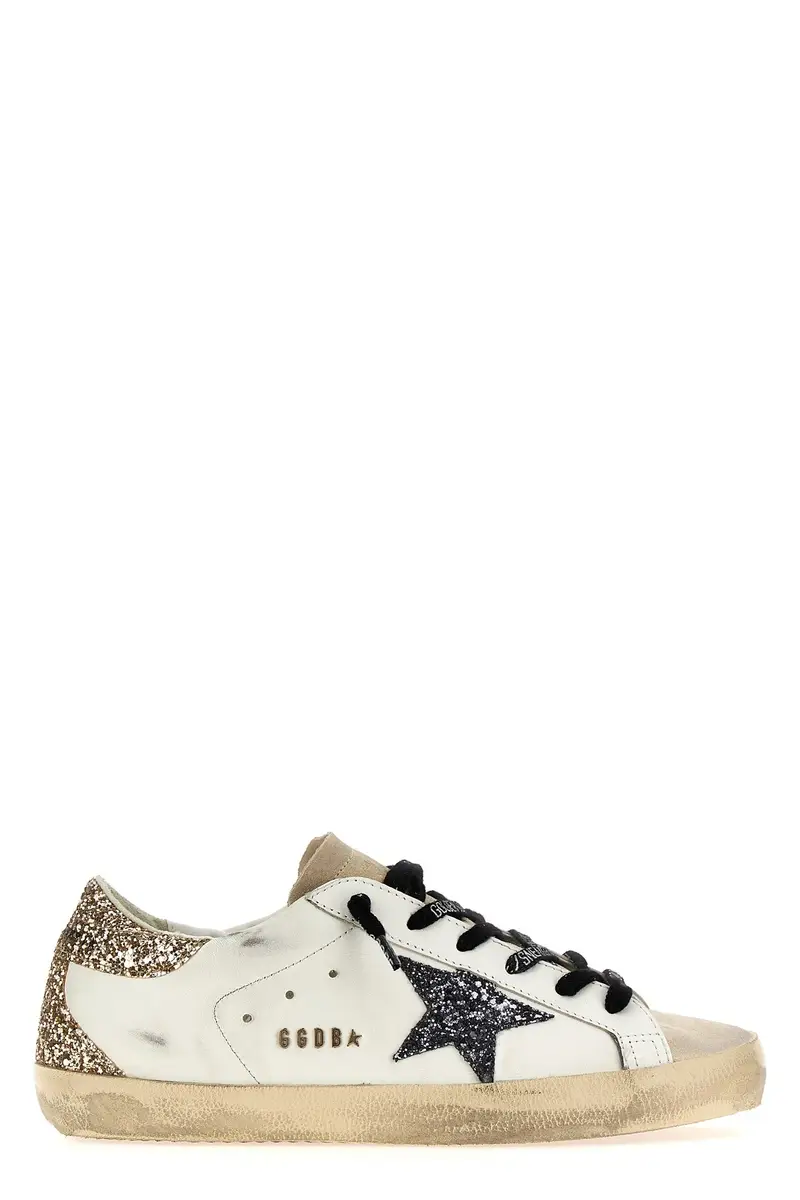 Golden Goose Sneakers Superstar in pelle con dettagli glitter