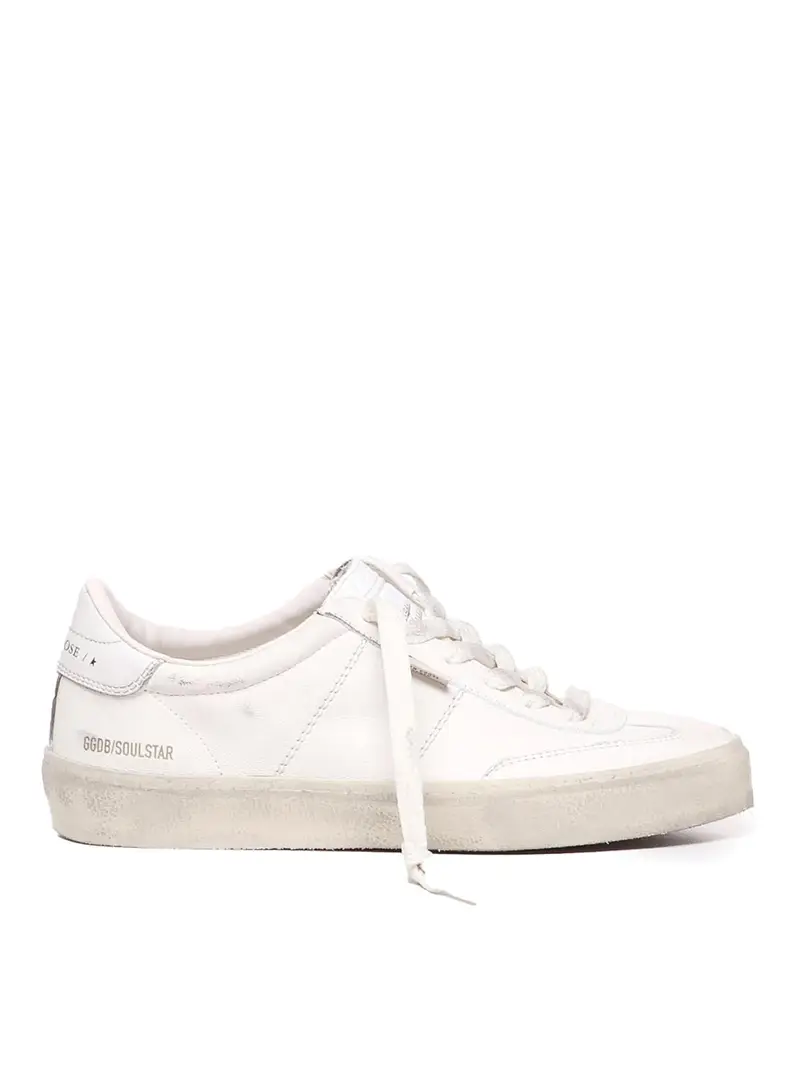 Sneakers Con Effetto Usurato Bianco