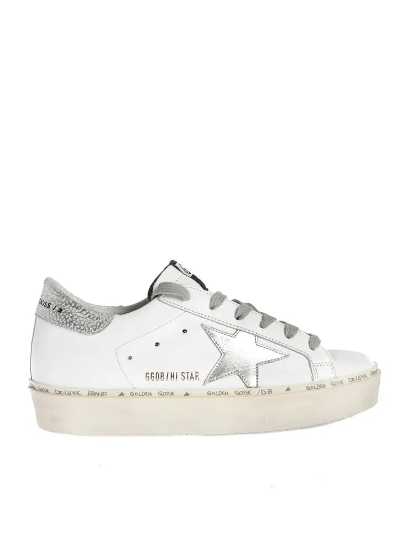 Sneakers Hi Star bianche logo laminato Bianco
