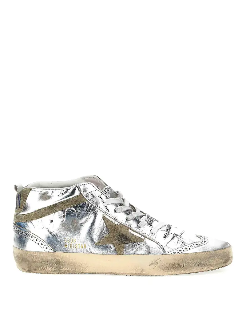 Sneakers in pelle Argento