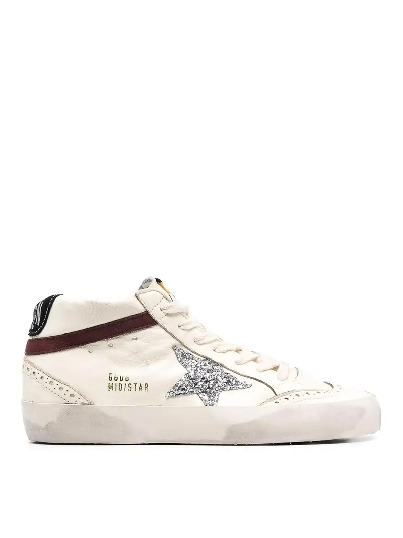 Sneakers in pelle Mid Star Bianco