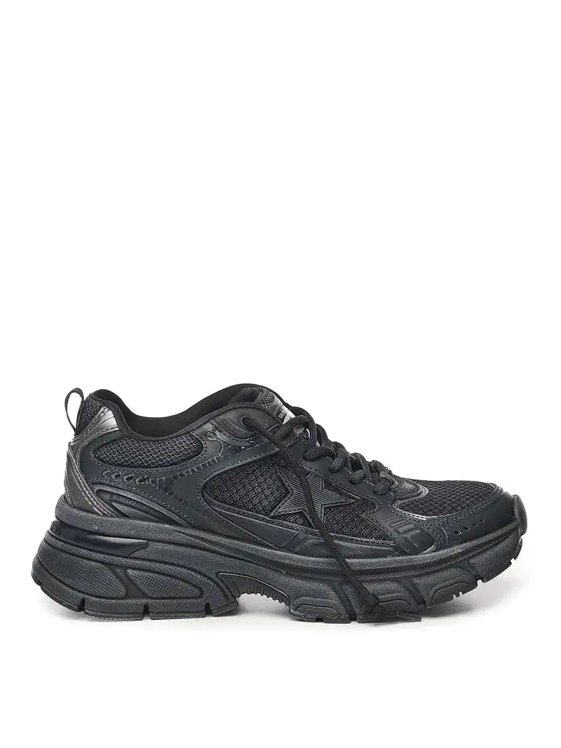 Sneakers Lightstar In Pelle E Tessuto Nero