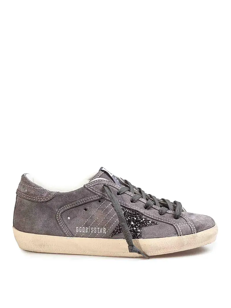 Sneakers Super Star In Camoscio Grigio