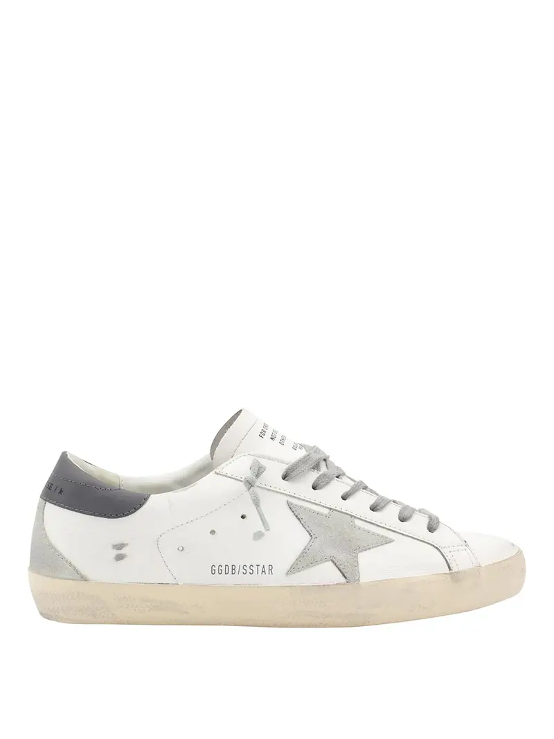 Sneakers Super Star in pelle bianca Grigio
