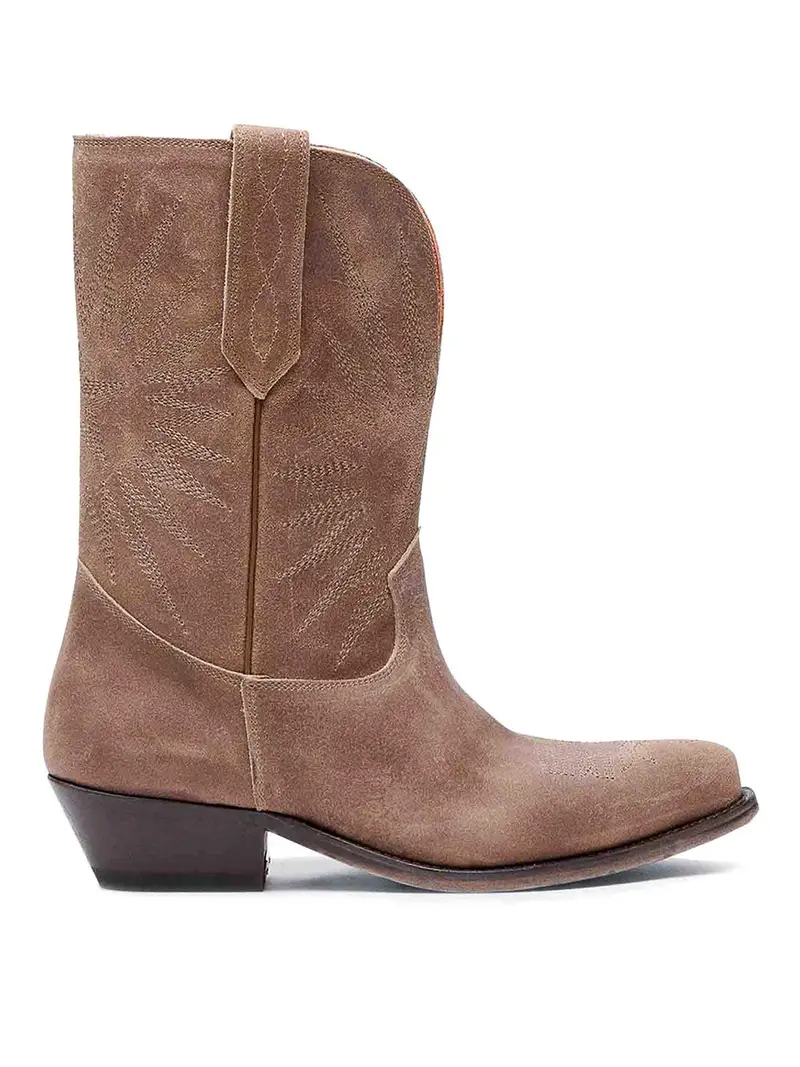 Stivali in suede Beige