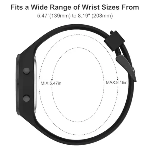 GOLDEN HOUR Orologio digitale da donna Cronografo sportivo impermeabile 5 ATM cinturino in silicone Sportivo ed miniatura 3