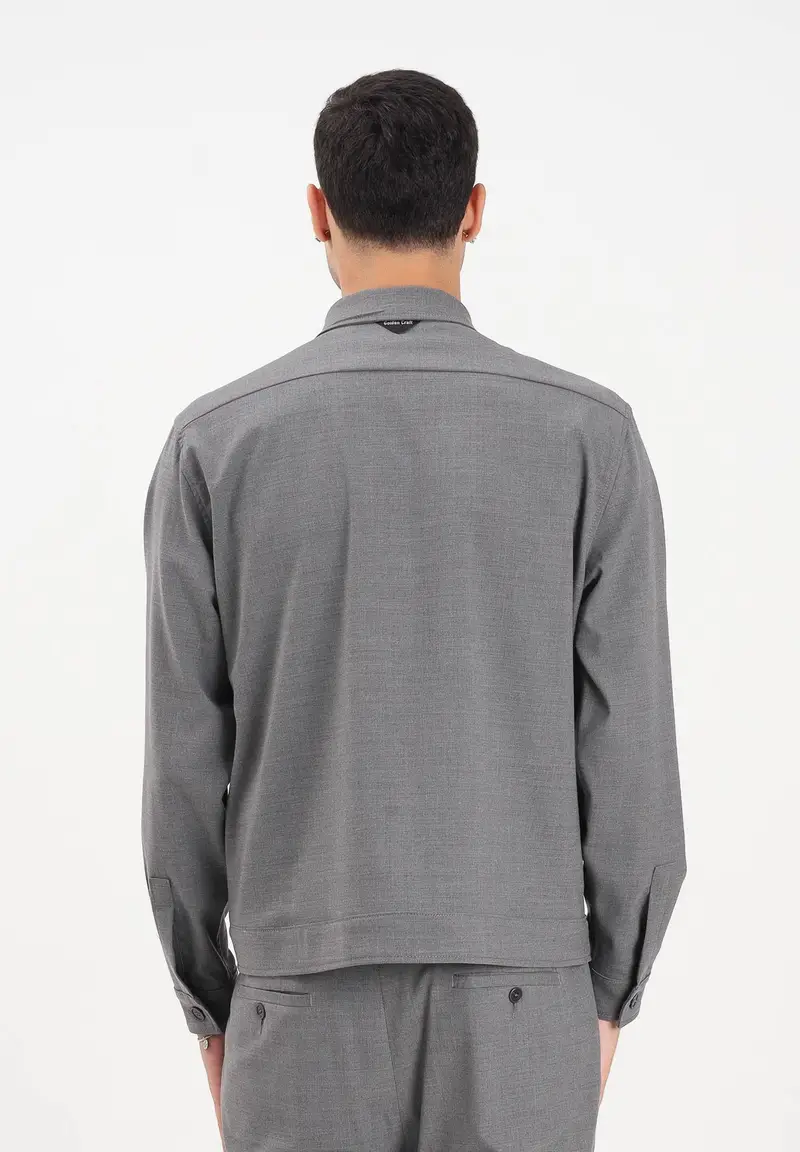 GOLDEN CRAFT Giacca con zip Carry grigia da uomo miniatura 3