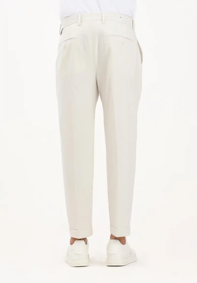 GOLDEN CRAFT Pantalone Alfio panna da uomo miniatura 3