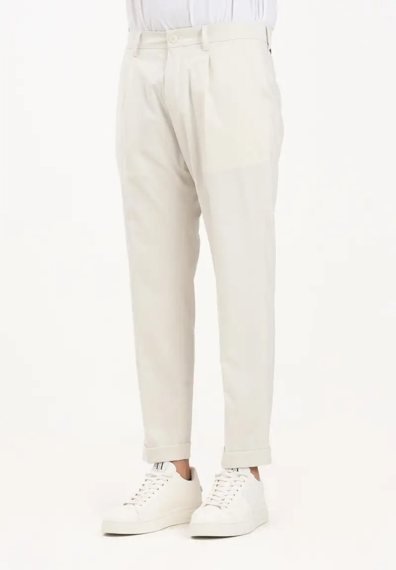 GOLDEN CRAFT Pantalone Alfio panna da uomo