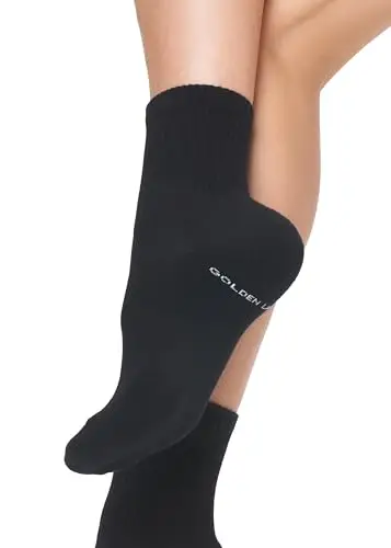 Golden Lady 6 PAIA CALZINI SPORT COTONE E SPUGNA, NERO, TG. UNICA miniatura 3