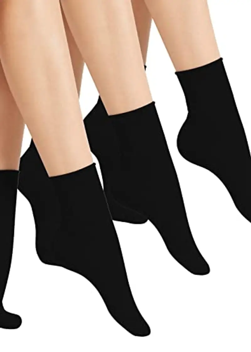 GOLDEN LADY Calzino Taglio Vivo Nero 6 Paia