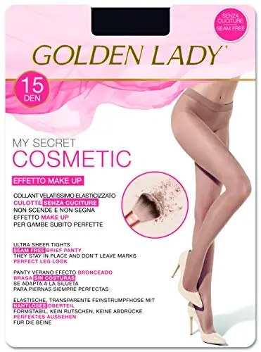 Golden Lady Mysecret 15 Cosmetic Collant, Donna, Nero (Nero 099a), X