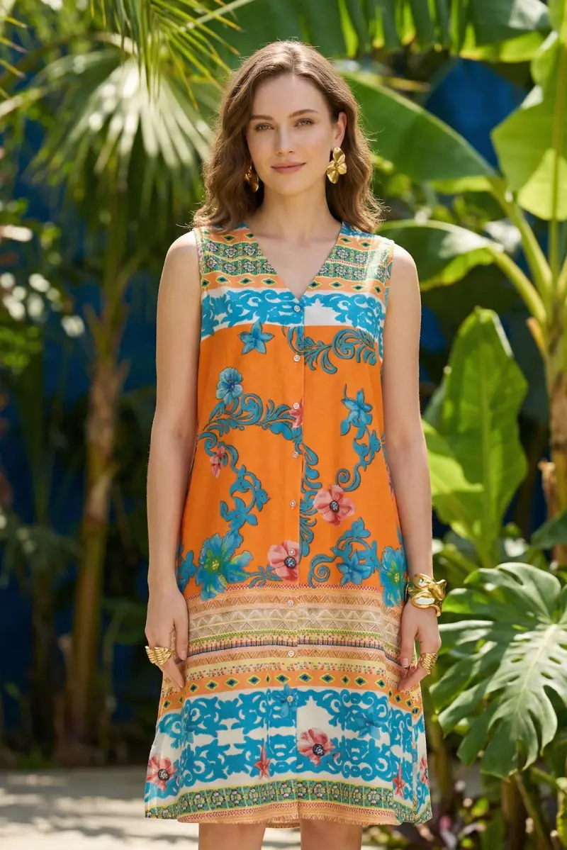 ABITO CAMICIA SMANICATO | Colore Arancio |