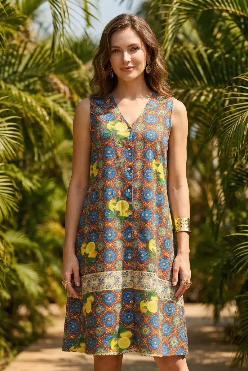 ABITO CAMICIA SMANICATO | Colore Maiolica |