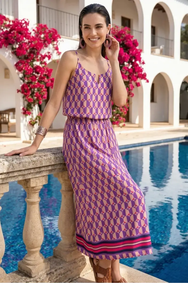 ABITO LUNGO OASI | Colore Ottico |