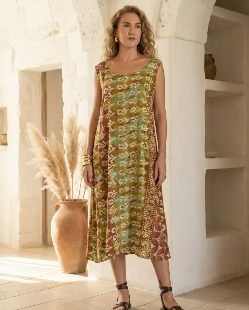 ABITO LUNGO SMANICATO | Colore Citrigno |