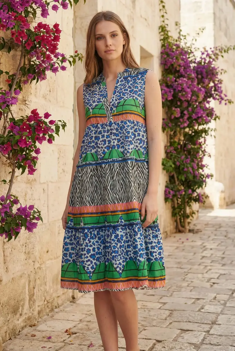 ABITO SMANICATO COSTIERA | Colore Animalier |