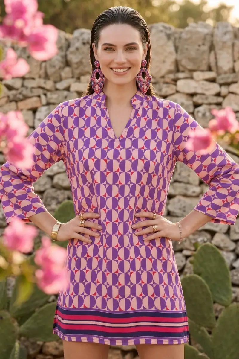 CAFTANO CORTO RIVIERA | Colore Ottico |