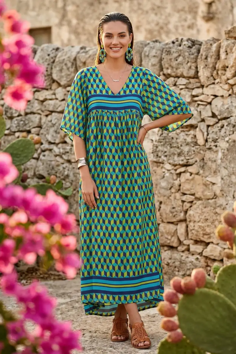 CAFTANO LUNGO STILE IMPERO | Colore Cubi |