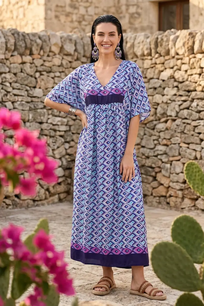 CAFTANO LUNGO STILE IMPERO | Colore Rombi |