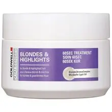 Maschera rigenerante neutralizzante dei toni gialli dei capelli Dualsenses Blondes & Highlights (trattamento 60 sec) - 200 ml