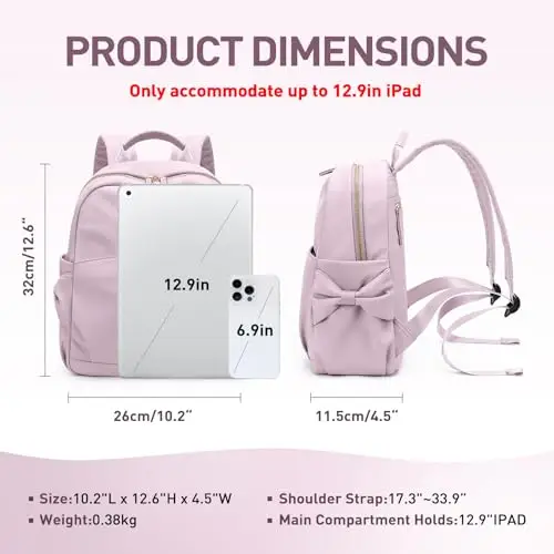 GOLF QUALITY Mini Ultra Leggero Casual Zaino da Donna Zainetti Giornaliero da Bambina Daypack, Zaino Donna Elegante miniatura 3