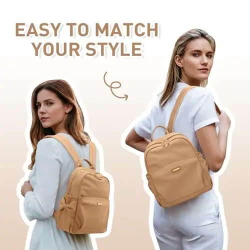 GOLF QUALITY Zaino da Donna Antifurto Borse Nylon Impermeabile, Zaino Donna Elegante Borse a Zainetto Daypack Spalla per miniatura 2