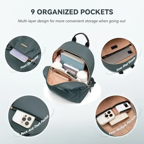 GOLF QUALITY Zaino Donna, Backapck Donna Elegante 2 in 1, Borsa Zaini Causal Zainetti per Viaggio, Daypack per Scuola miniatura 3