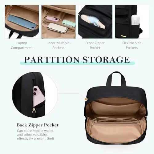 GOLF QUALITY Zaino Donna Elegante, Zainetto Multifunzionale, Mini Casual Daypack Piccola 10, 2 Pollici Borsa Tracolla ed miniatura 3