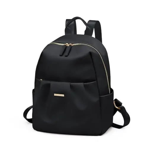 GOLF QUALITY Zaino Piccolo Donna, Mini Laptop Backpack Casual Daypack Antifurto, Borsa per Lavoro e Viaggio, Nero
