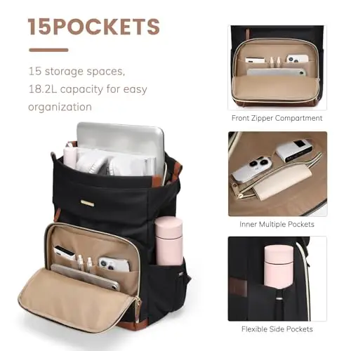 GOLF QUALITY Zaino da viaggio Donna Nero 2977808 miniatura 3