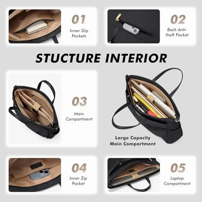 GOLF SUPAGS Borsa a tracolla Donna Nero 2339202 miniatura 3