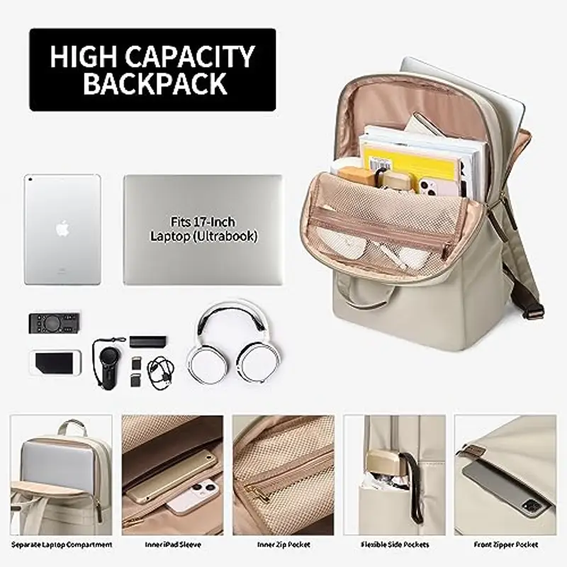 GOLF SUPAGS Zaino Porta PC, Zaino PC Portatili per Computer da 17 Pollici Notebook, Casual Daypack, Backpack Donna miniatura 2