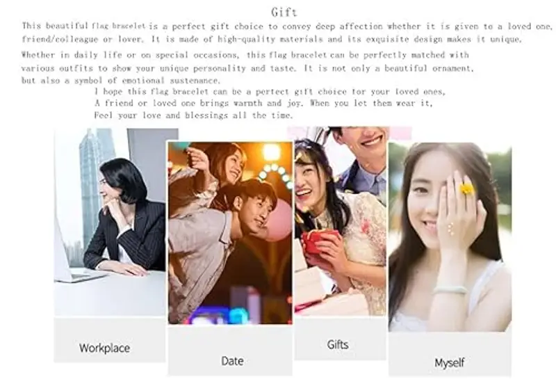 GONMFKM Moda Bracciale Intrecciato Con Bandiera Della Croazia Treccia Colorata Fatta A Mano Bracciale Tessuto Con miniatura 3