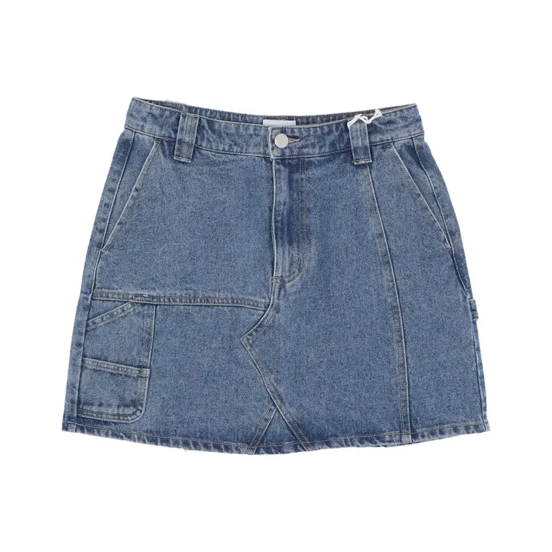 Gonna Corta Donna W Rebuilt Carpenter Skirt Light Indigo